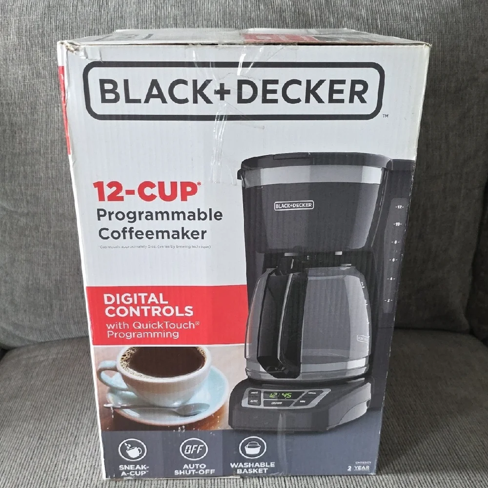 Black & Decker 12-Cup Programmable Coffee Maker With Digital Controls, New